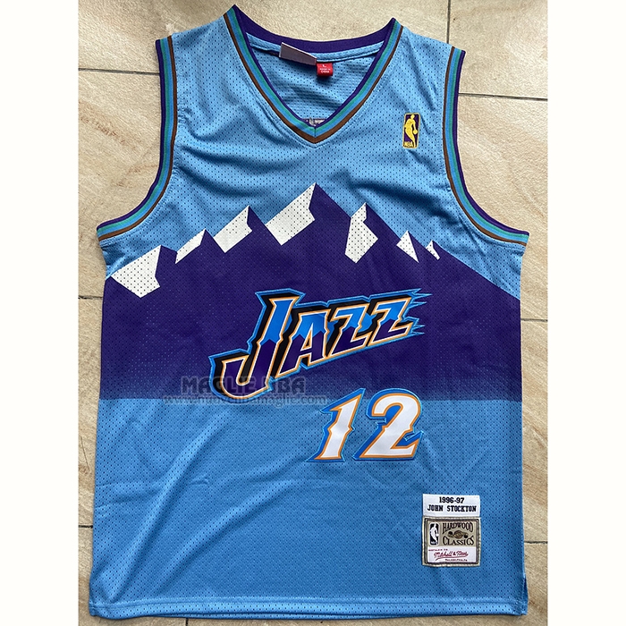 Maglia
 John Stockton NO 12 Utah Jazz Mitchell & Ness 1996-97 Blu
